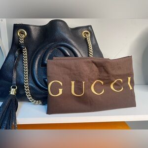 Gucci Soho Shoulder Black Leather Shoulder Bag